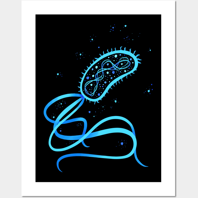 E. coli Wall Art by MicrobeLizah